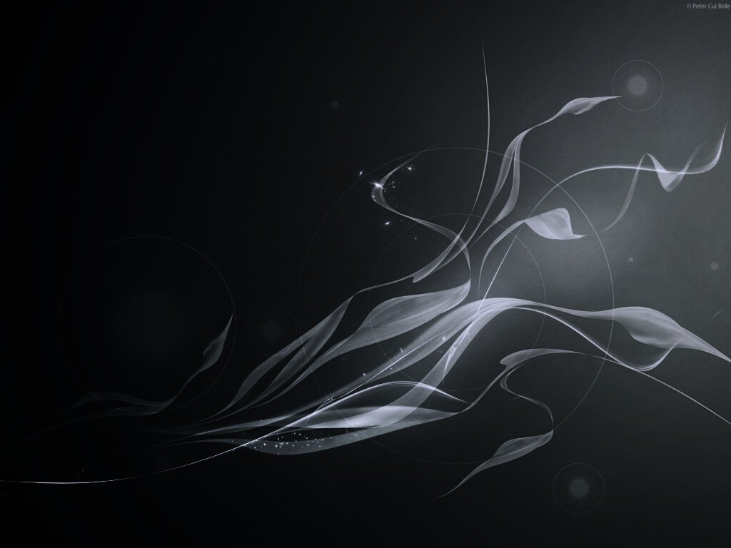 Зеленые абстрактные лепестки обои