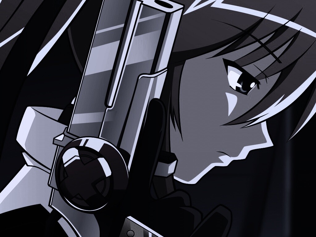 Девушка с пистолетом обои