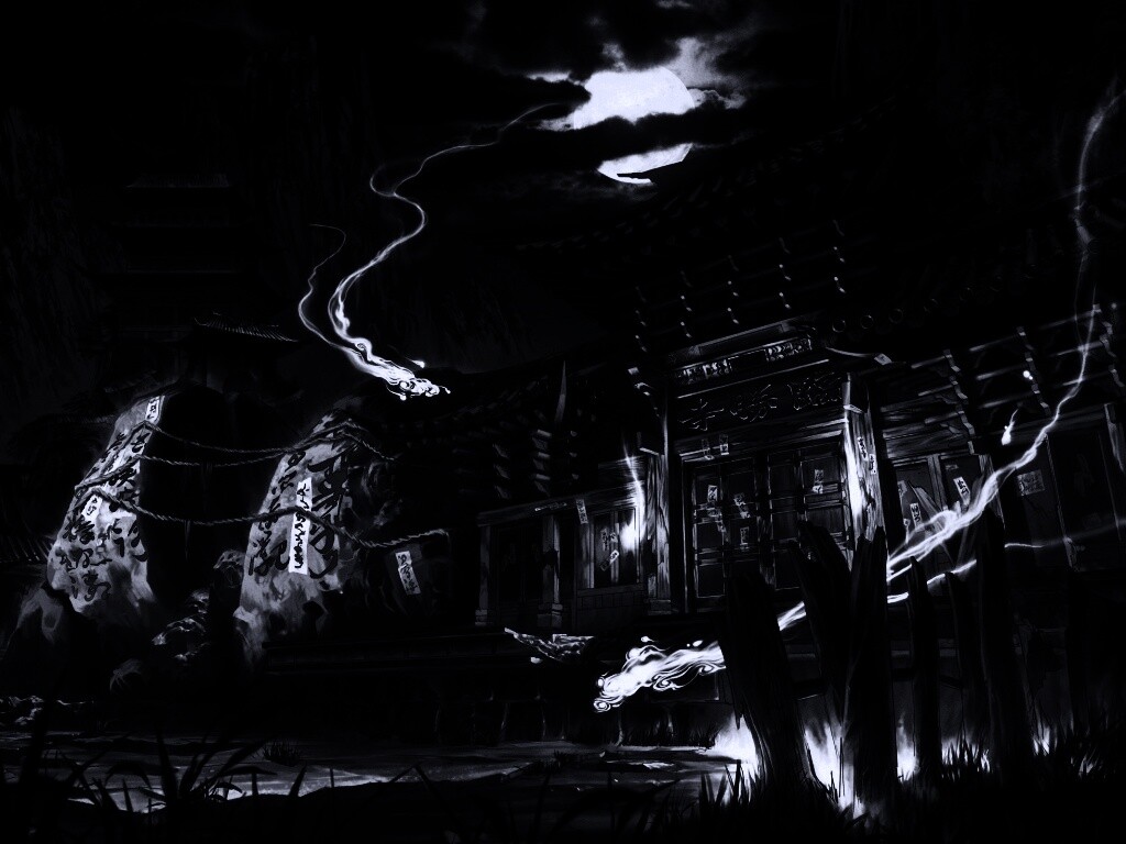 Вход в китайский храм обои