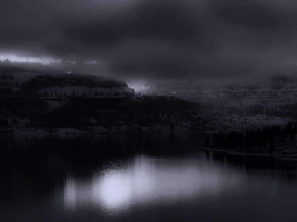 Озеро зимой обои