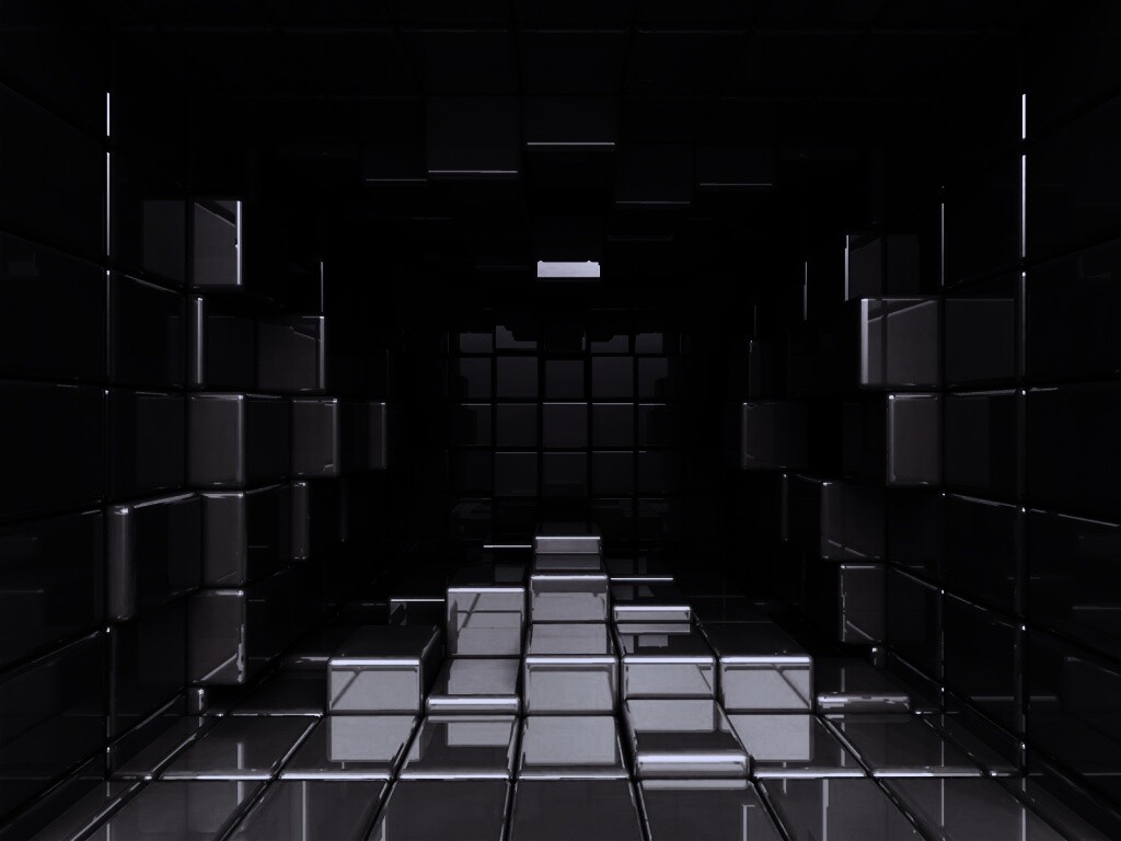 Комната из кубов обои