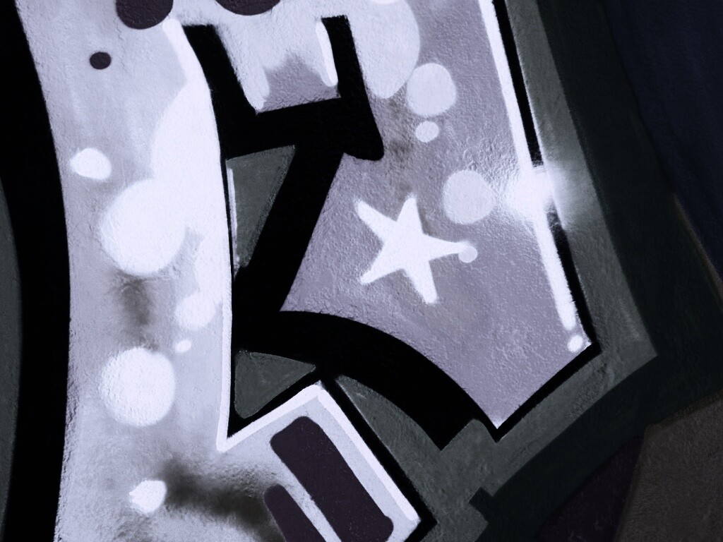 Блик на граффити обои