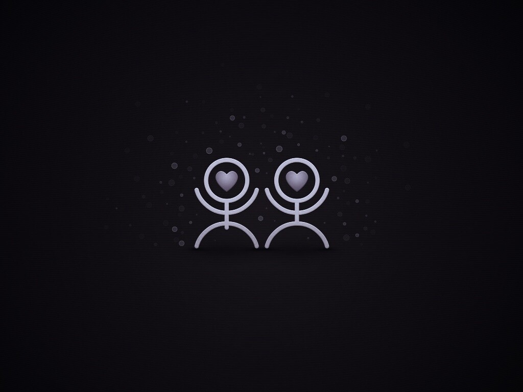 Влюблённые человечки обои