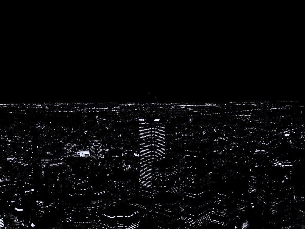 Вид на здания ночного города обои