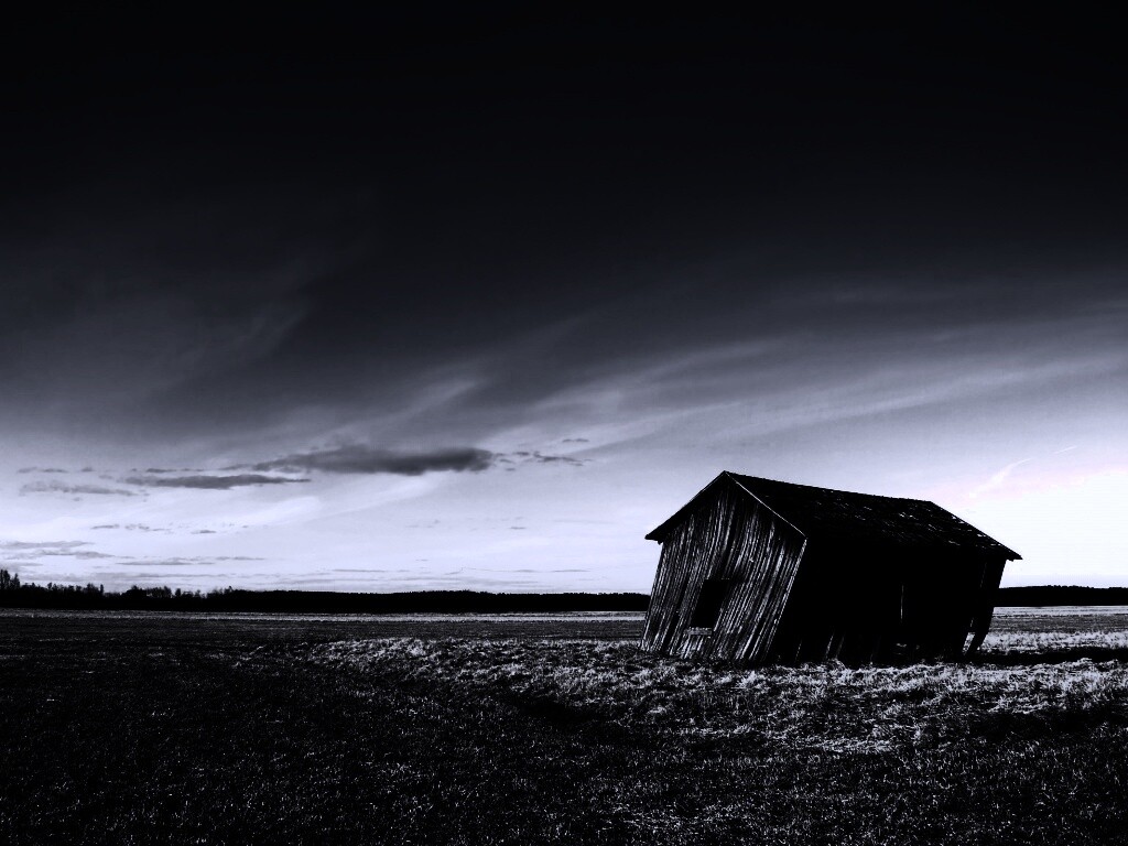 Покосившийся сарай обои