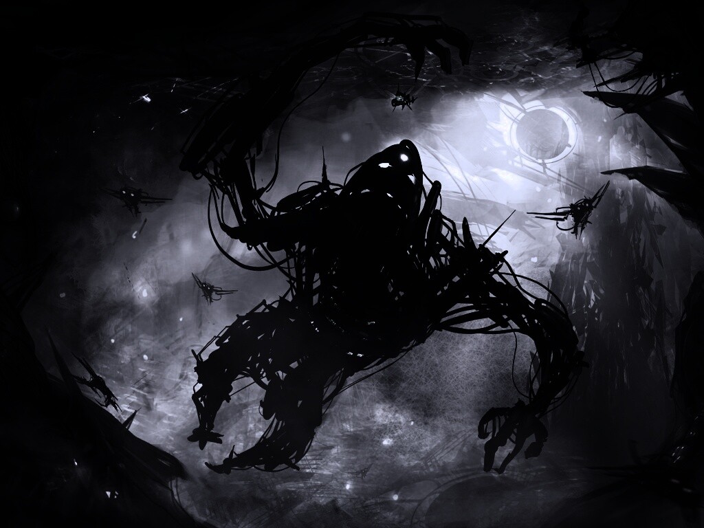 Подзёмный темный монстр обои