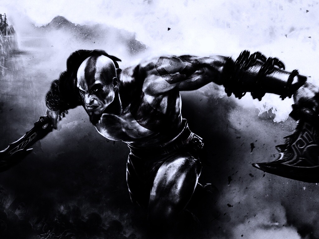 Герой игры God of War обои