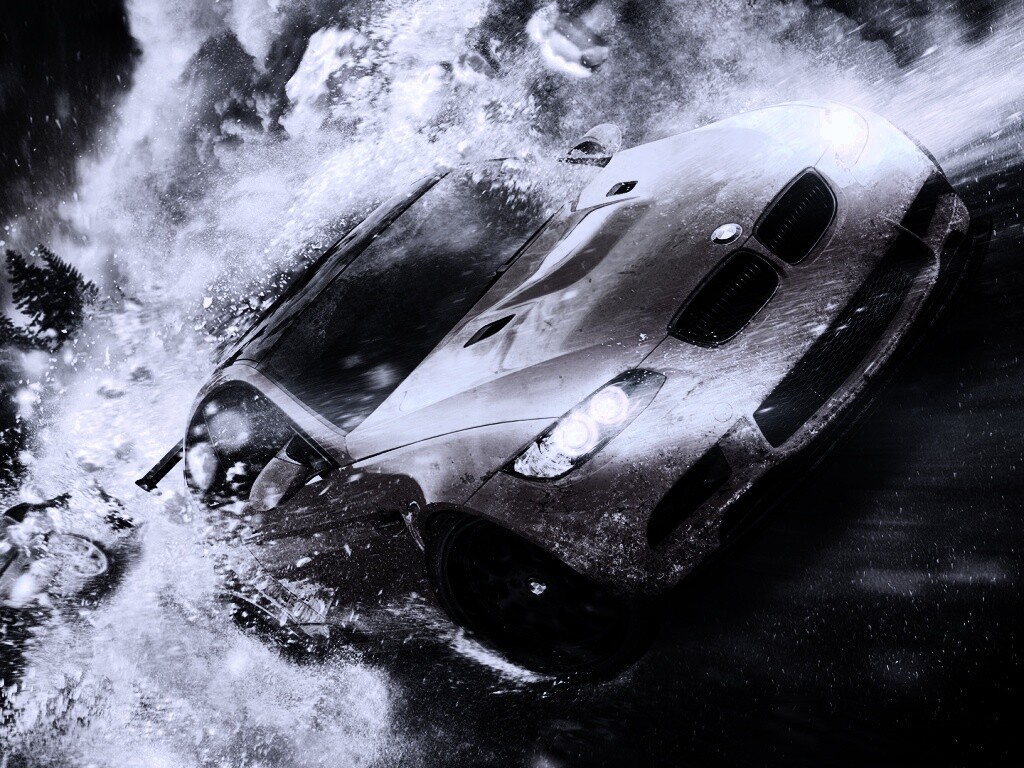 Погоня за оранжевым BMW обои