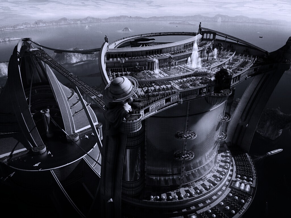 Город будущего обои