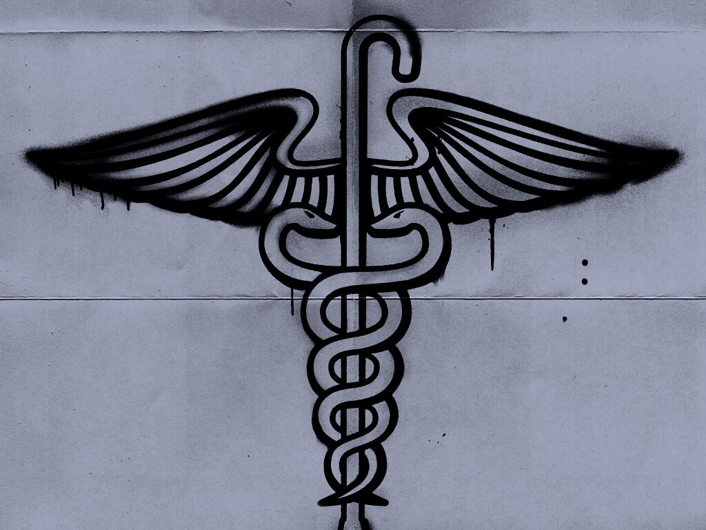 Змеи на трости — граффити обои