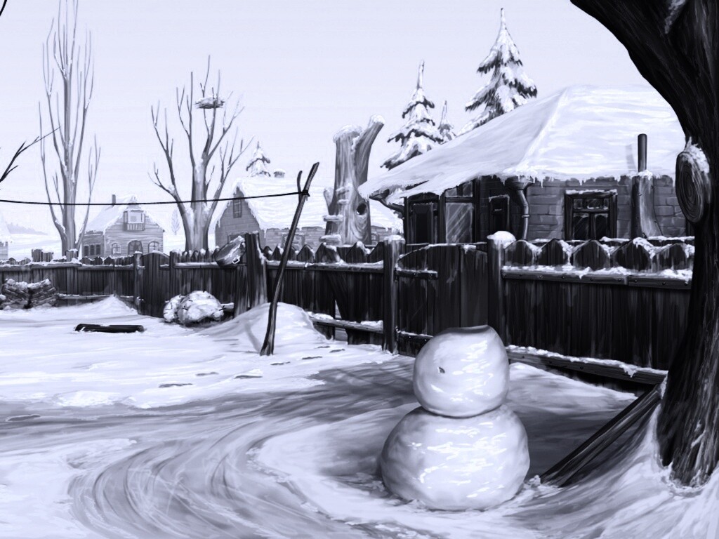 Снеговик обои