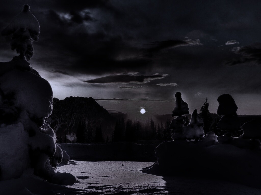 Зимнее солнце обои