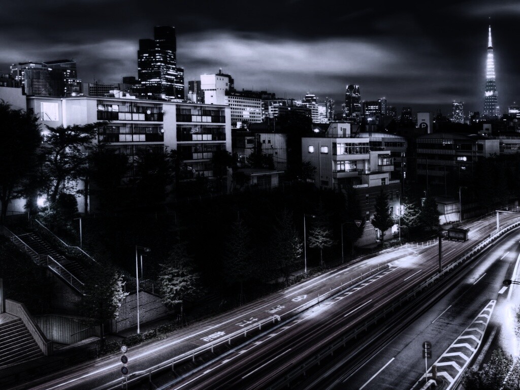 Светящийся город обои