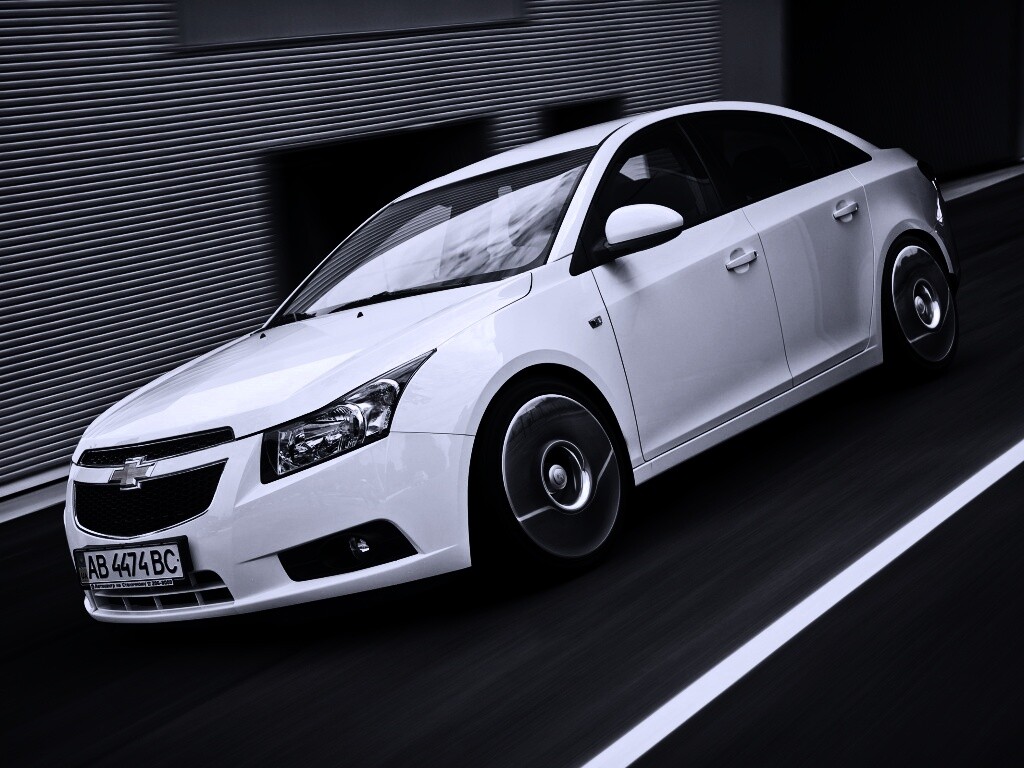 Chevrolet Круз белый седан обои