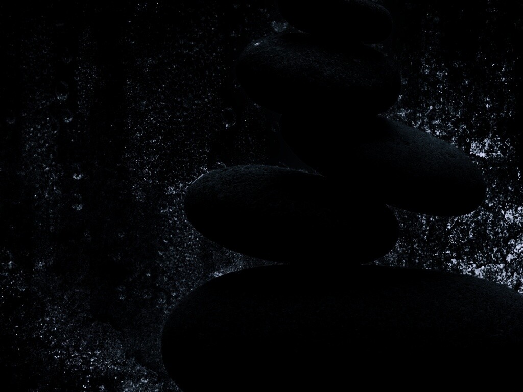 Башня из камней под водой обои