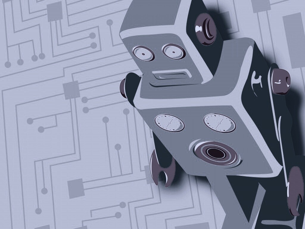 Векторный робот обои