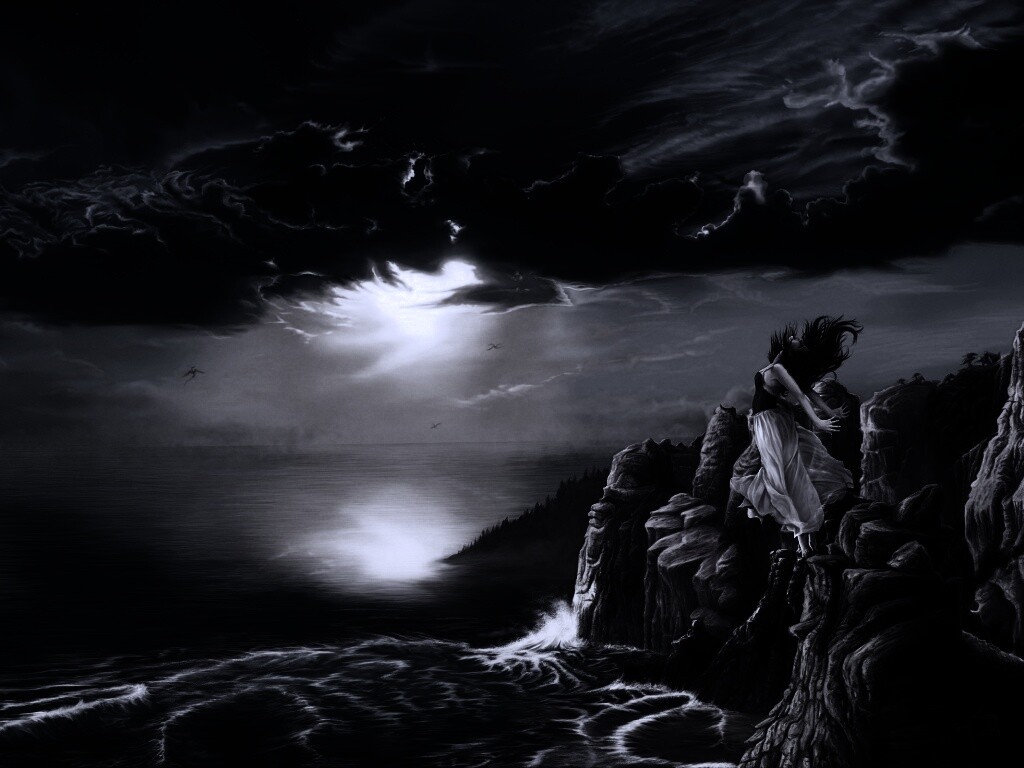 Прыжок с обрыва обои