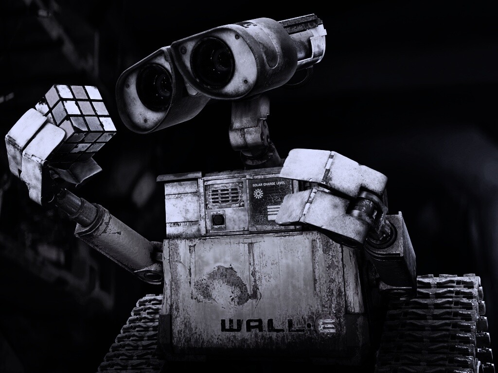 Валли и кубик Рубика обои