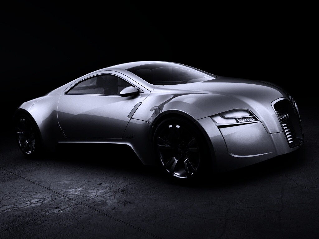 Серебристый концепт ауди обои