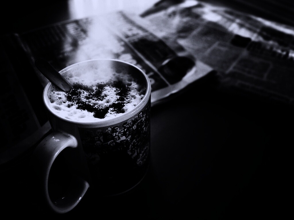 Капучино и свежая пресса обои