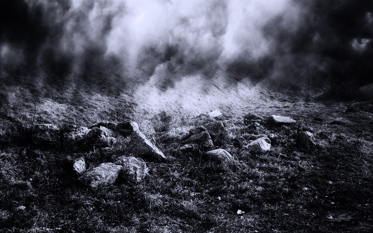 Туман на склоне обои