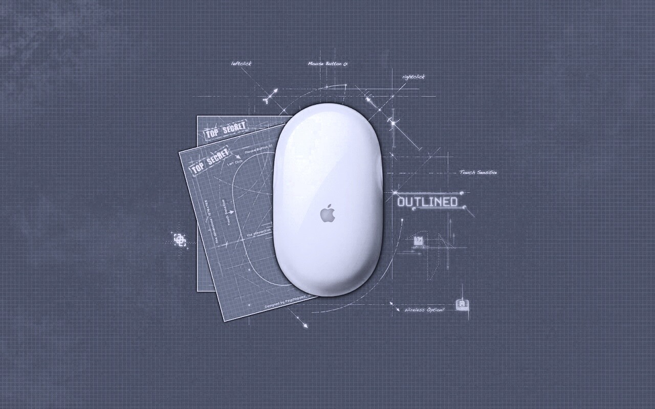 Чертеж яблочной мышки обои