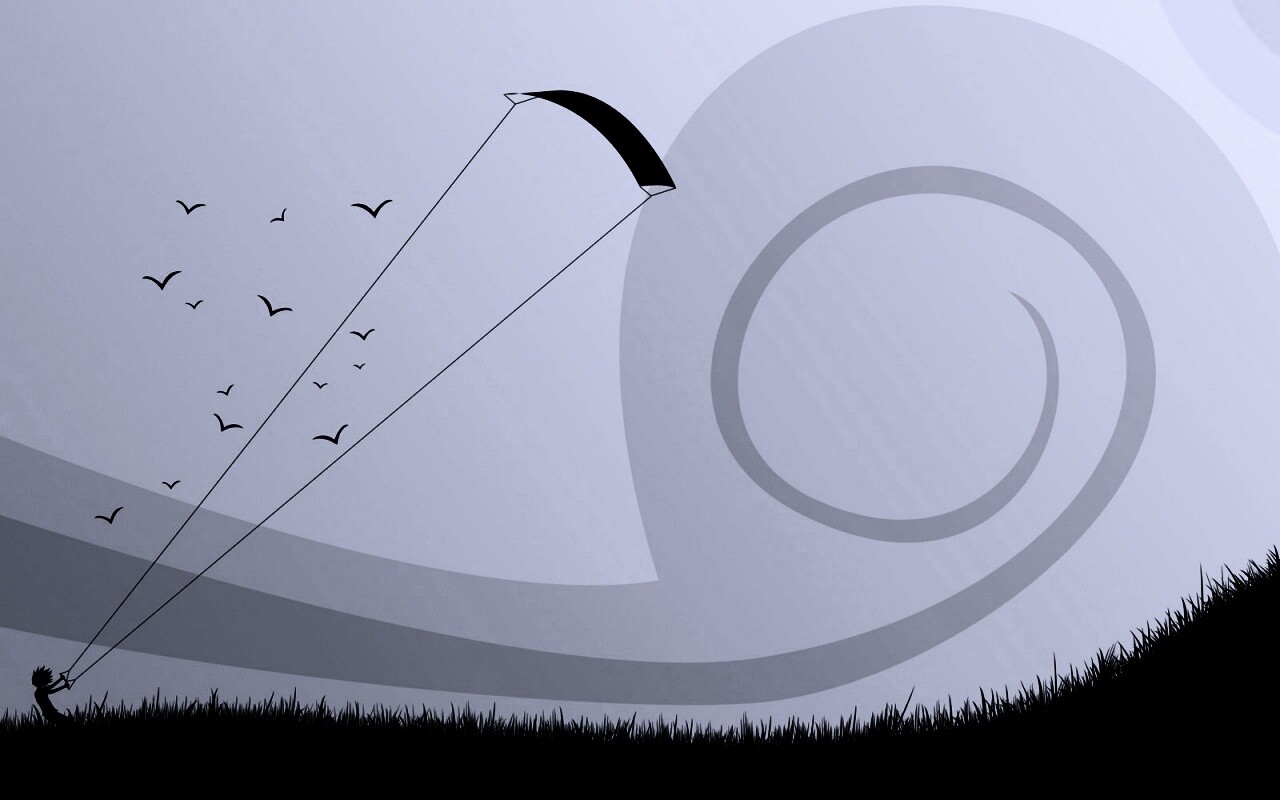 Запуск воздушного змея обои