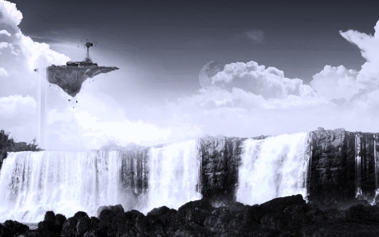 Ферма на летающем острове обои