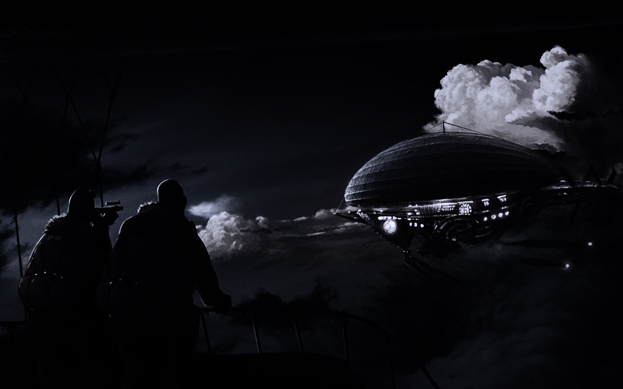 Инопланетный дирижабль обои