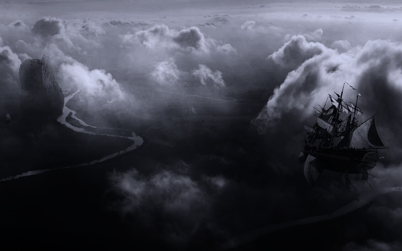 Летающий корабль обои