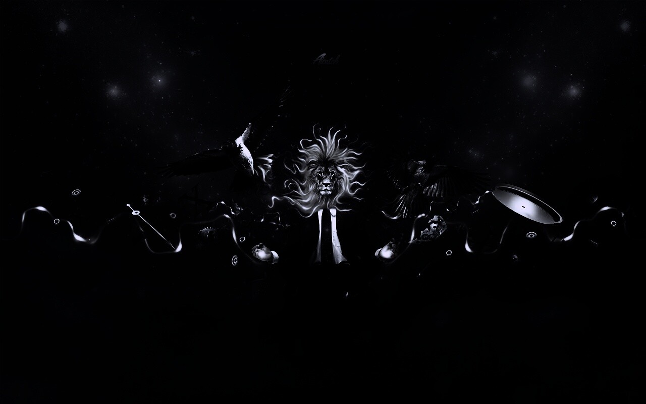 Мужчина с головой льва обои