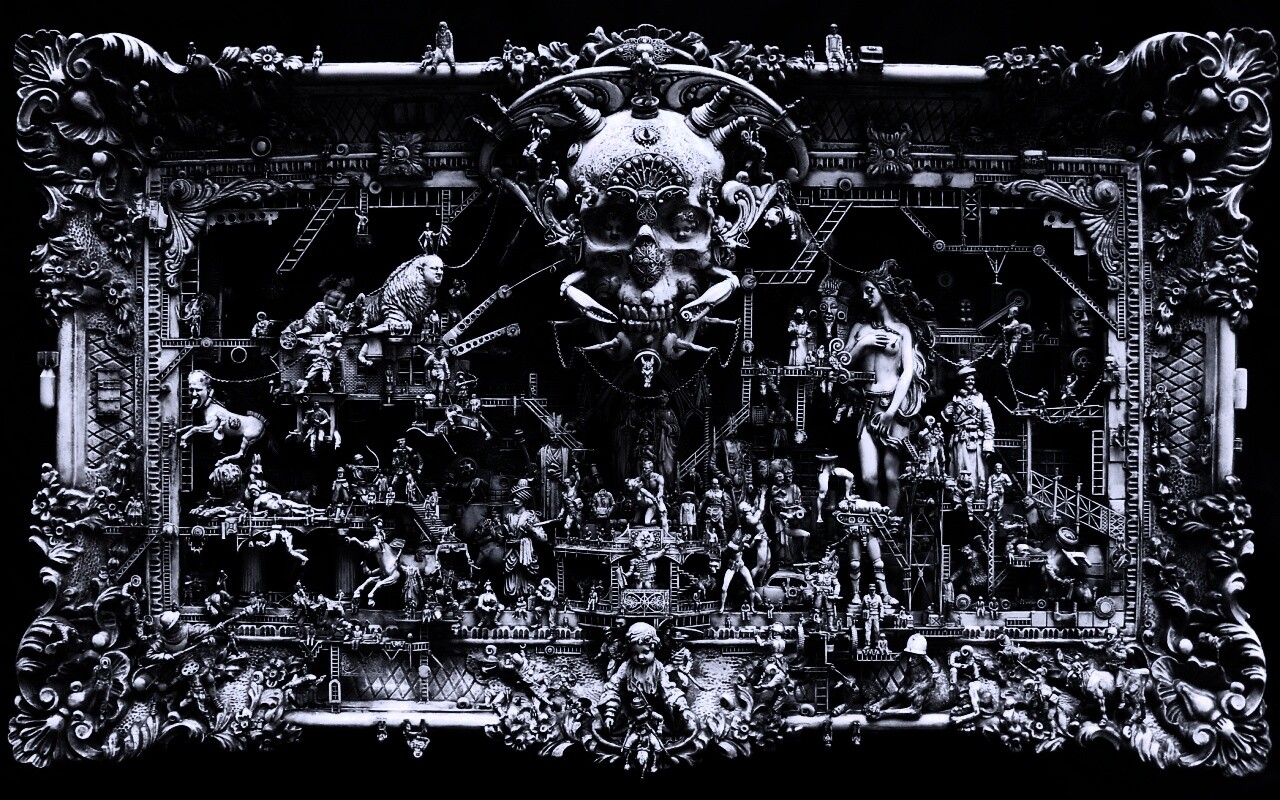 Адская скульптура обои