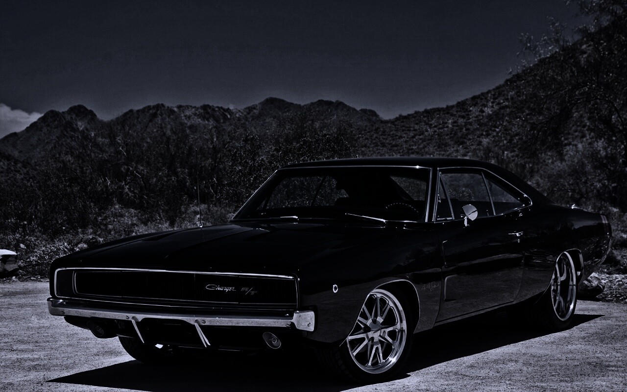 Черный Додж обои
