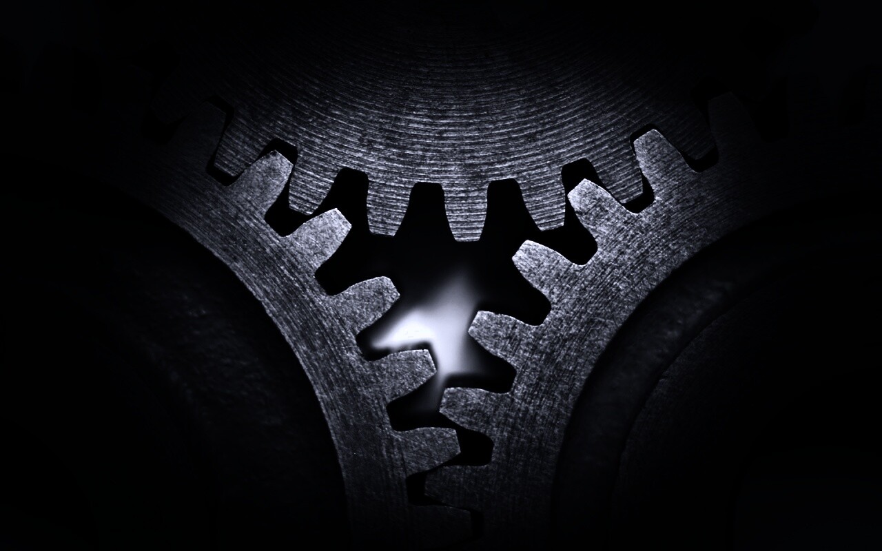 Три сцепленных шестерни обои