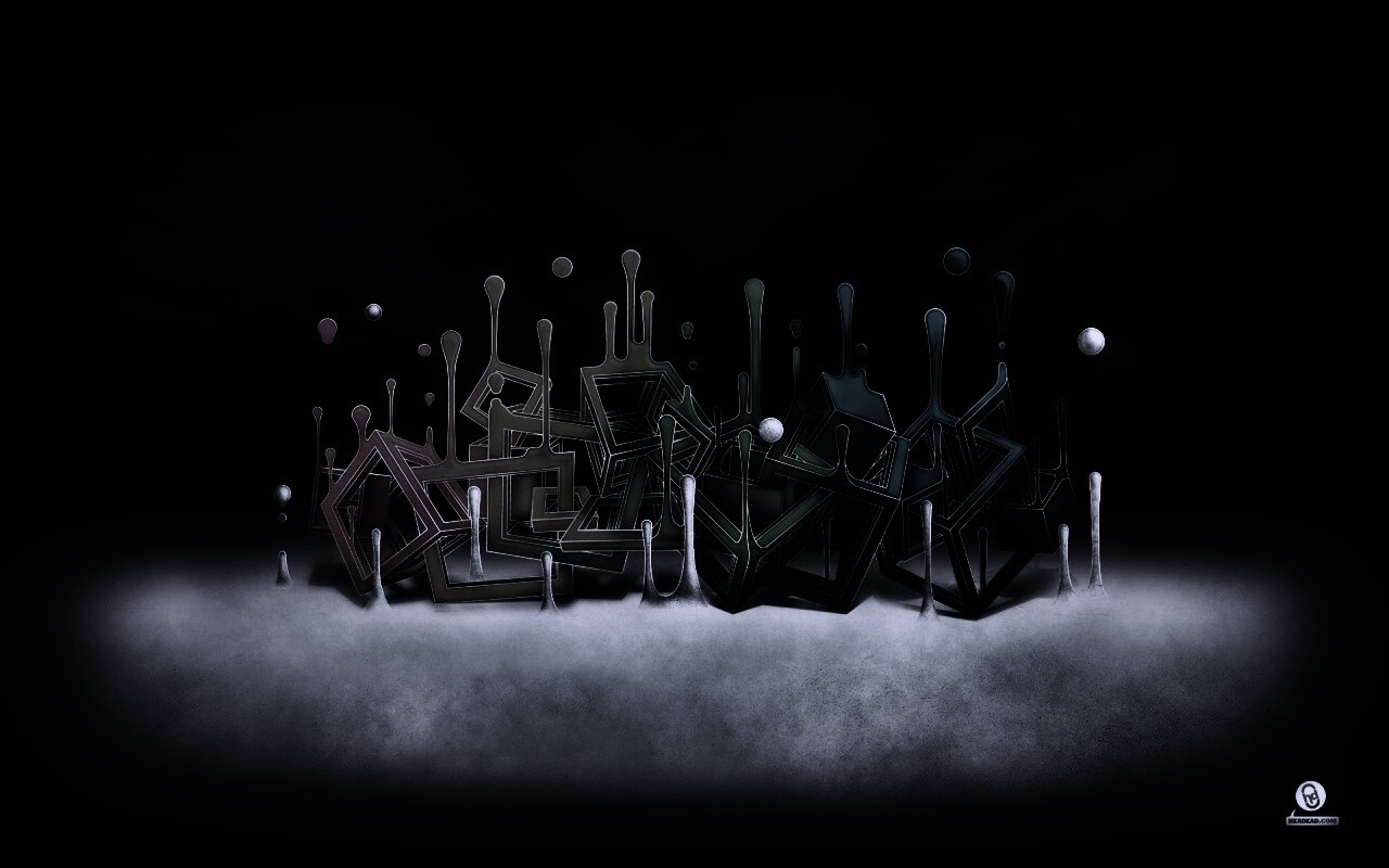 Цветные переплетающиеся кубы обои