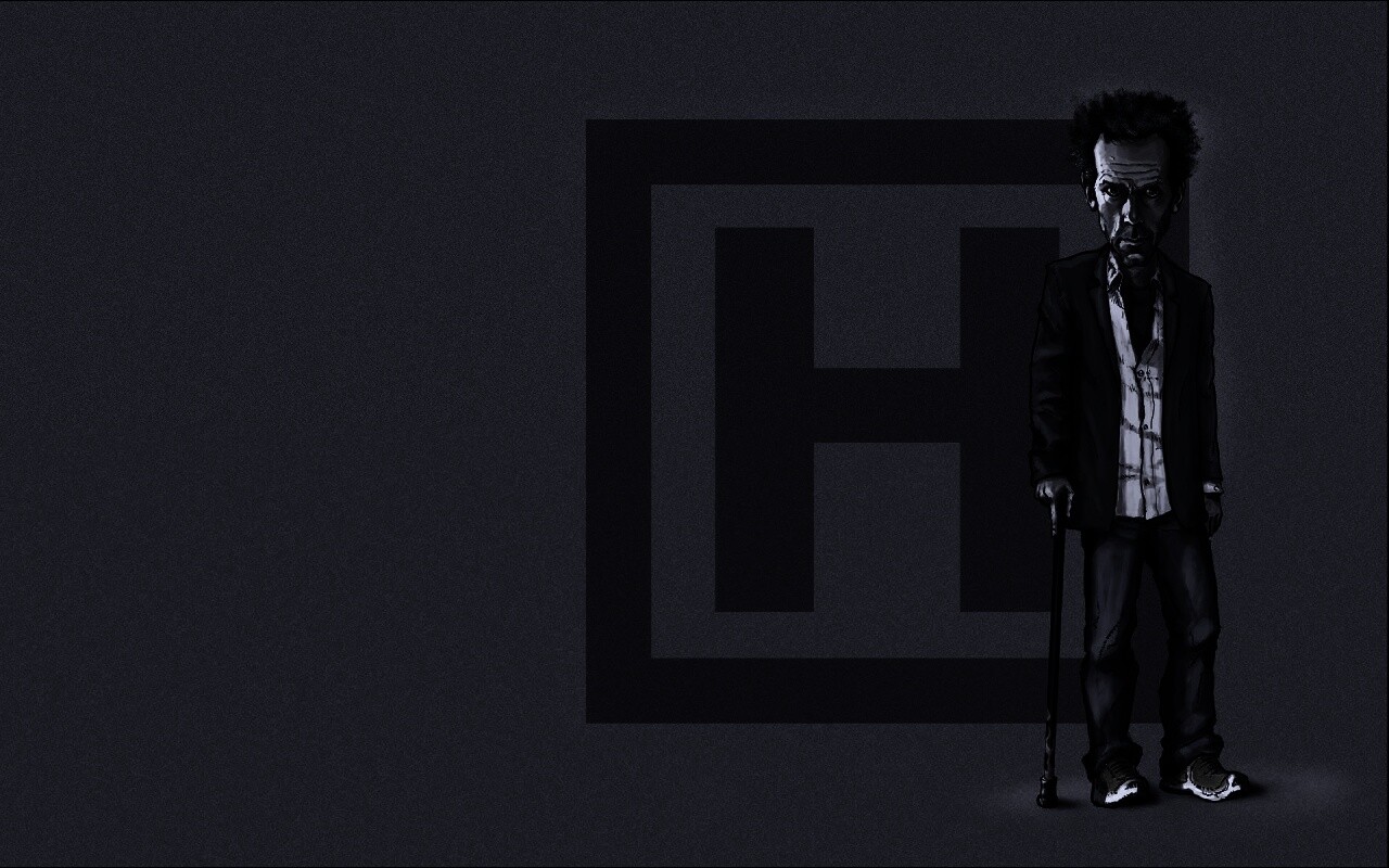 Шарж на доктора Хауса обои