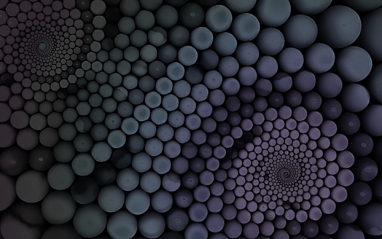 Радужные спирали из шариков обои