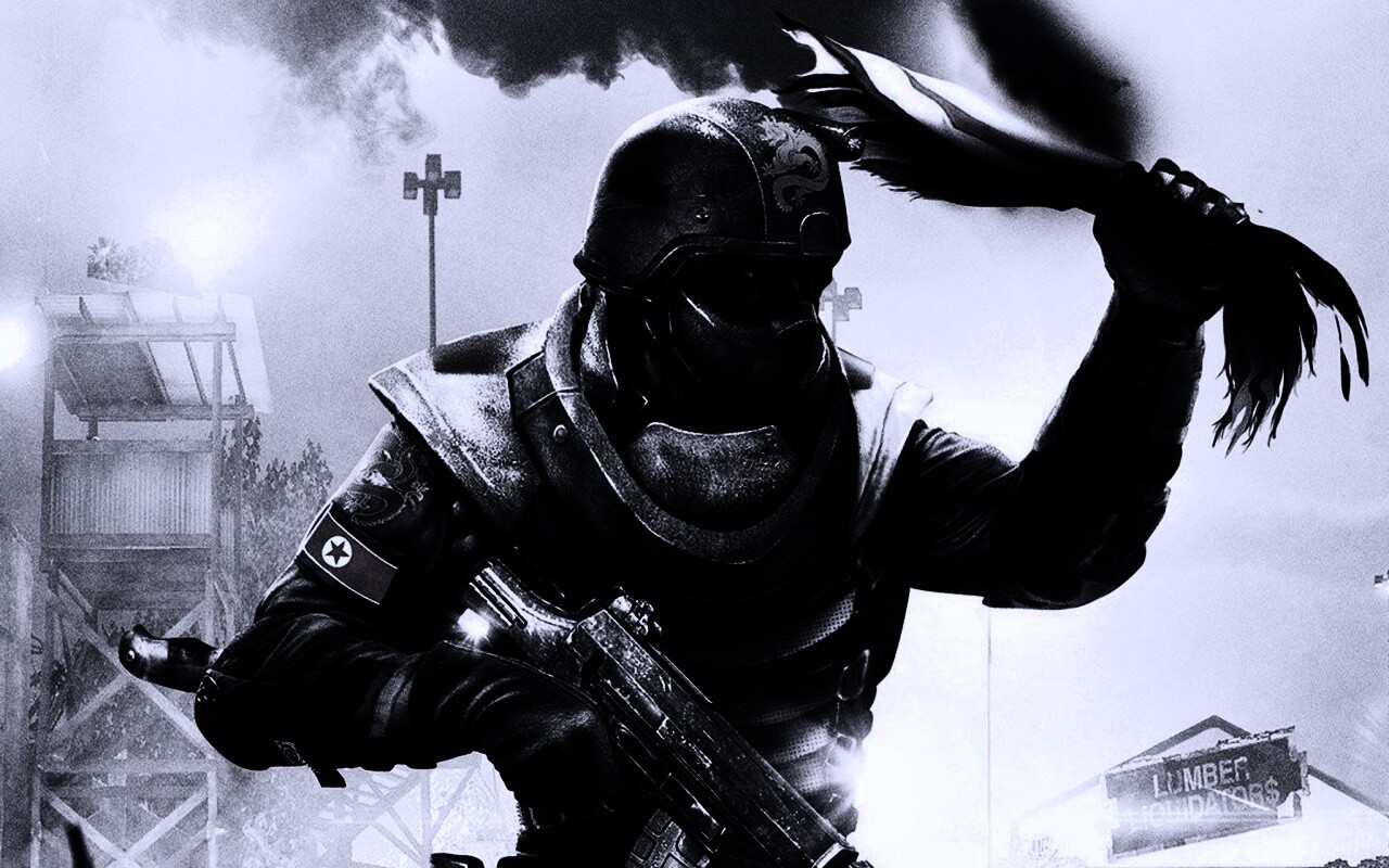 Китайский солдат жжет американский флаг обои