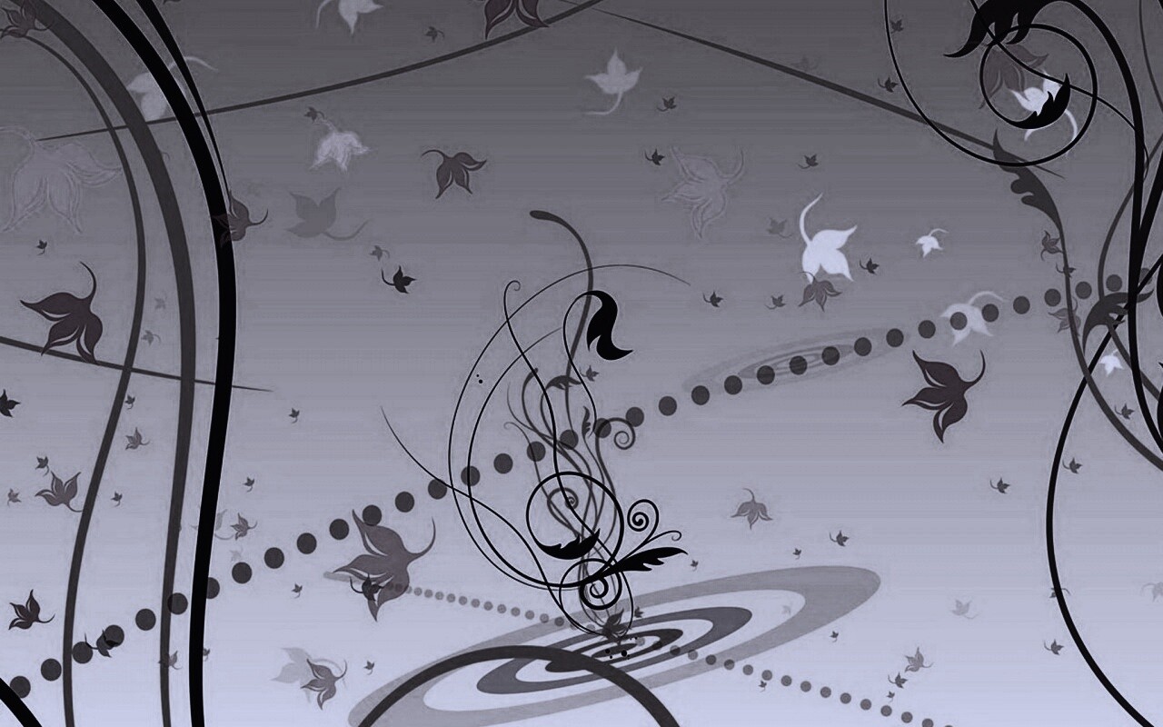 Цветы и завитки обои