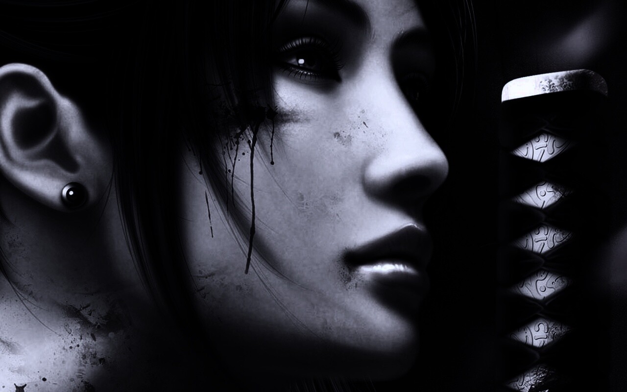 Японка с катаной обои