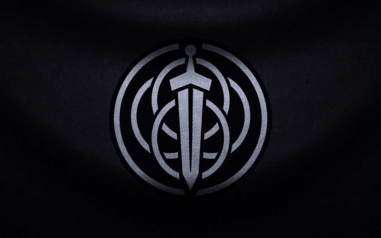 Меч на фоне колец обои