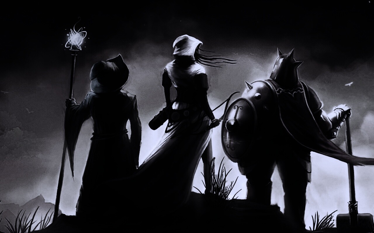 Воин, лучник и маг обои