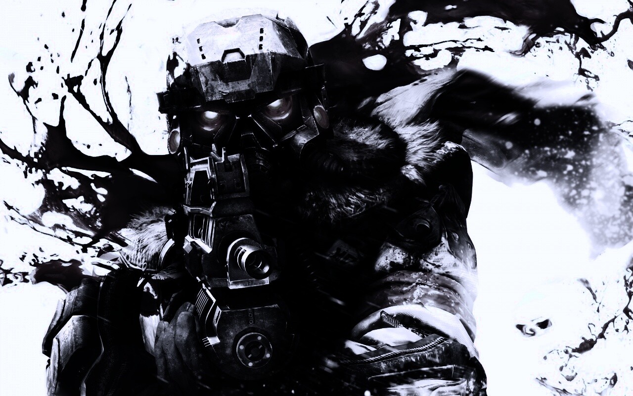 Боец в зимней форме обои