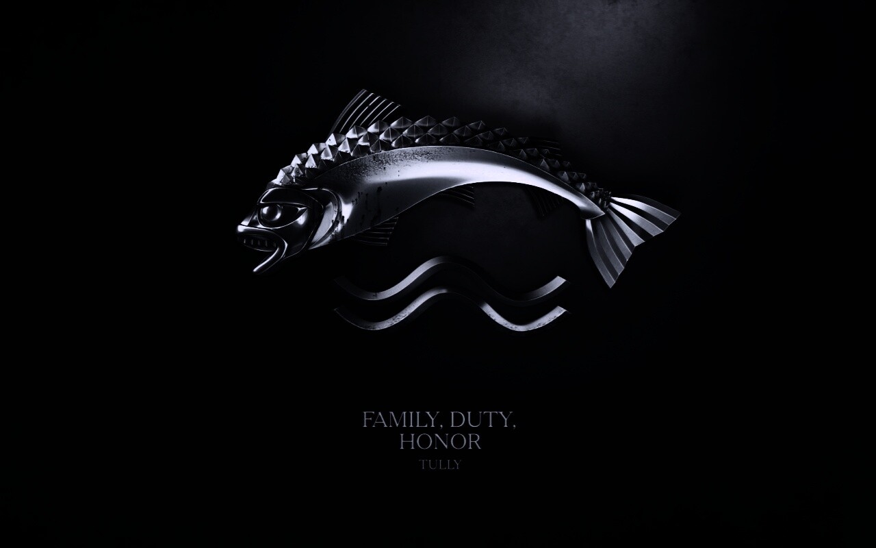 Металлический герб дома Талли обои