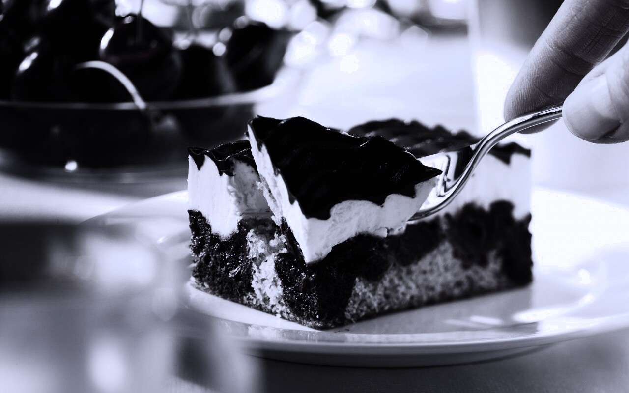 Вишневое пирожное обои