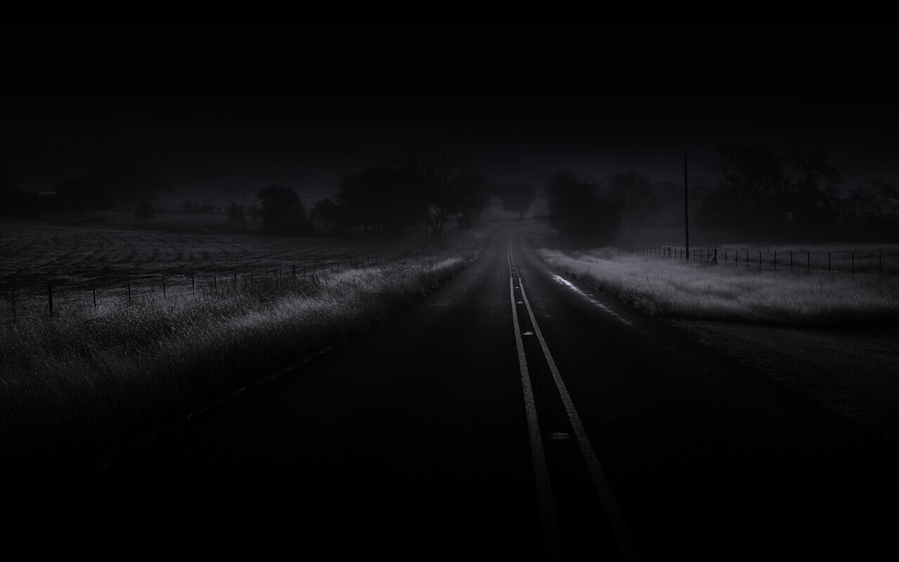 Туманная дорога обои