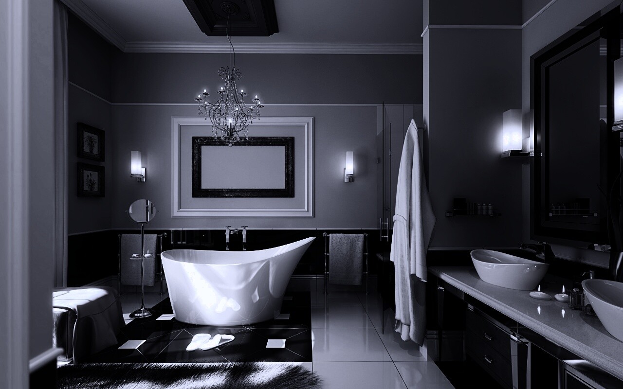 Современная ванна обои