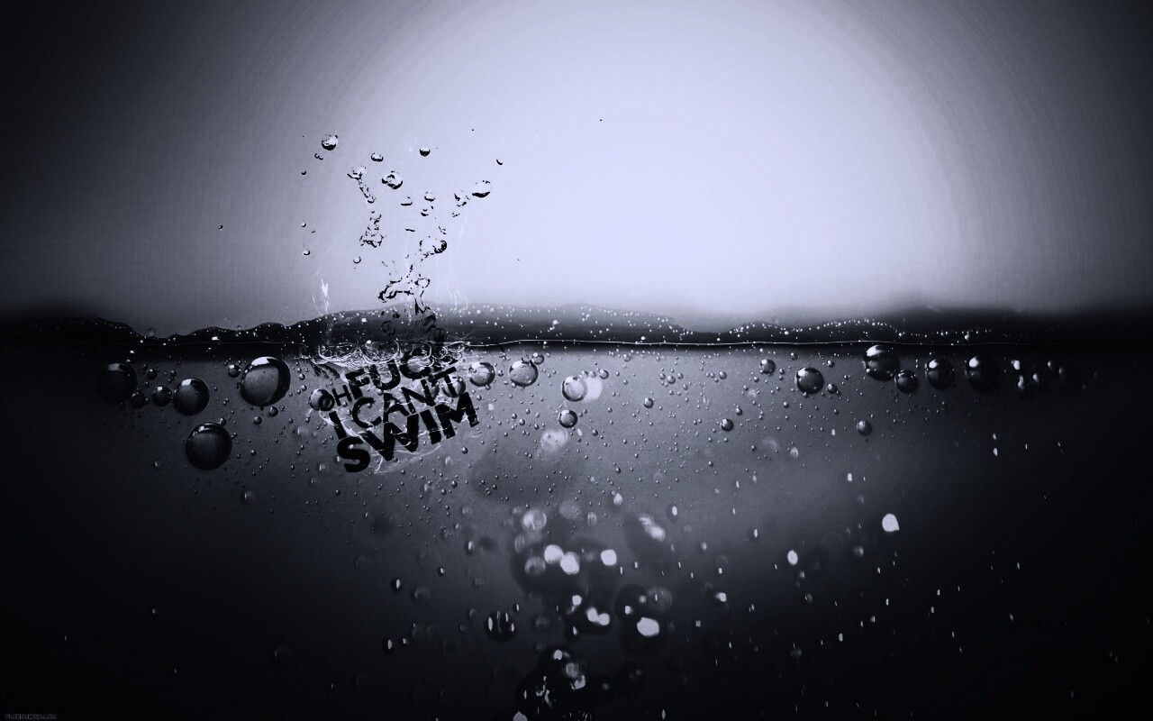 О чёрт, я не умею плавать! обои