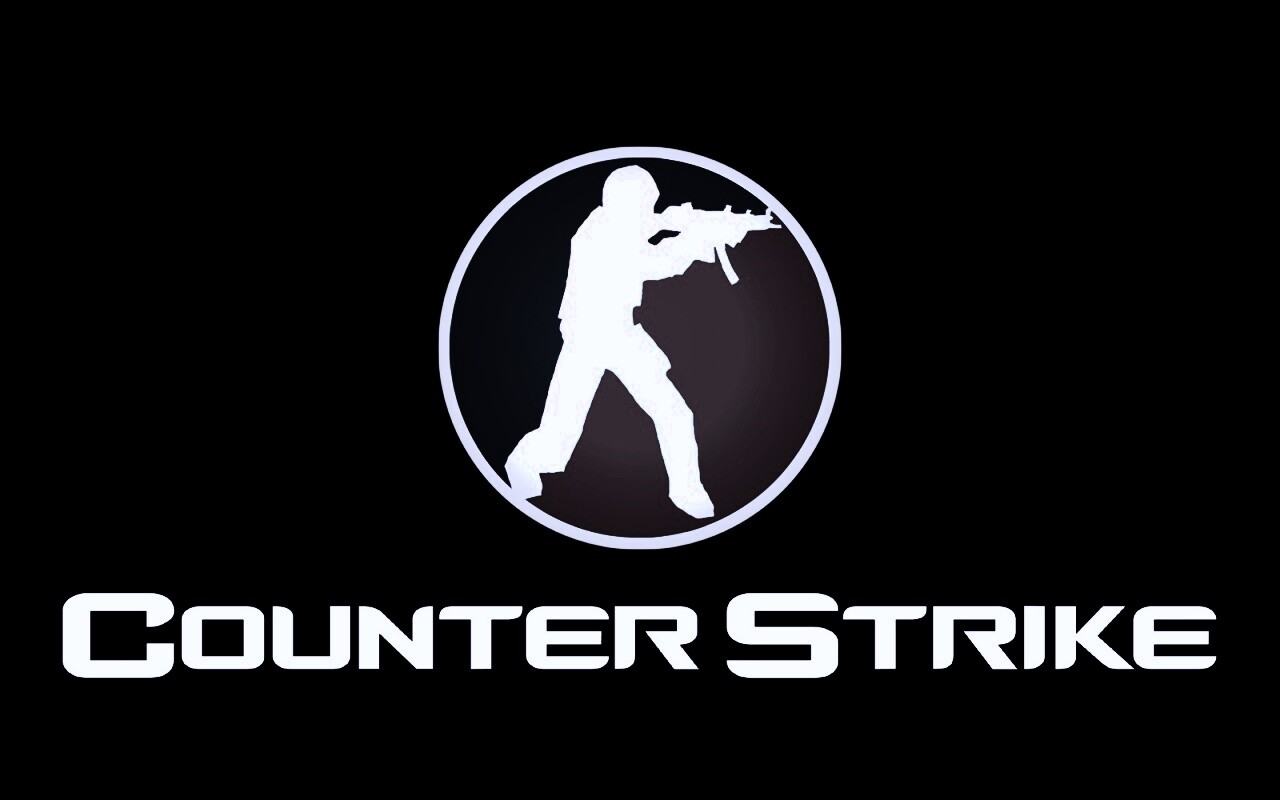 Логотип Counter Strike на черном фоне обои