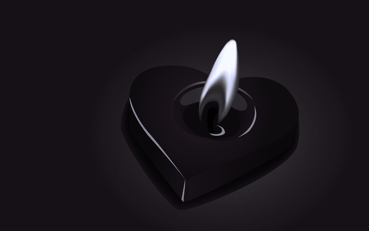 Свеча для Дня всех влюбленных обои